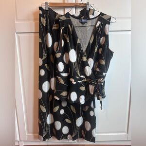 Maeve for Anthropologie Collection Black Gold & White Wrap 2 Piece Dress